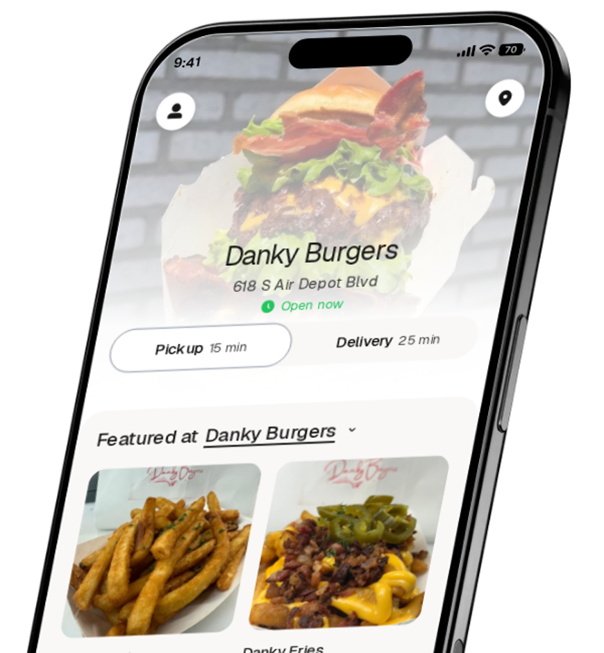 Danky Burgers app preview