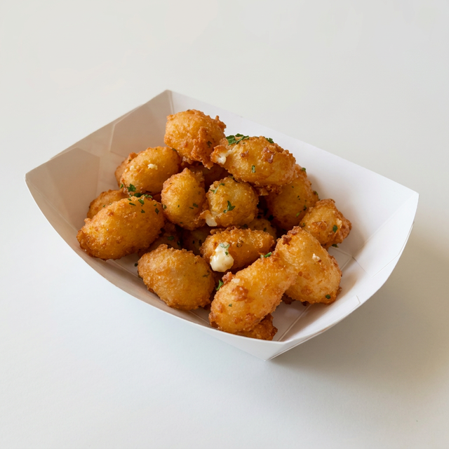Wisconsin Fried Cheddar Cheese Curds.